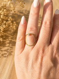 Diamond Accent Open Circle Ring