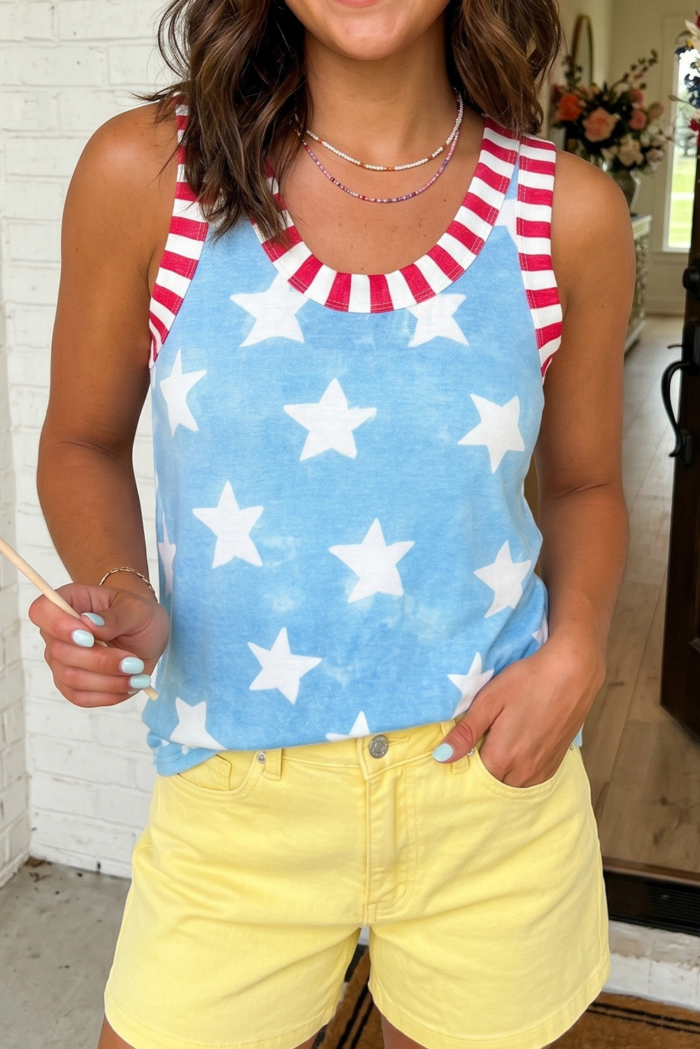 Stars & Stripes Patriotic Racerback Tank Top | 4th of July