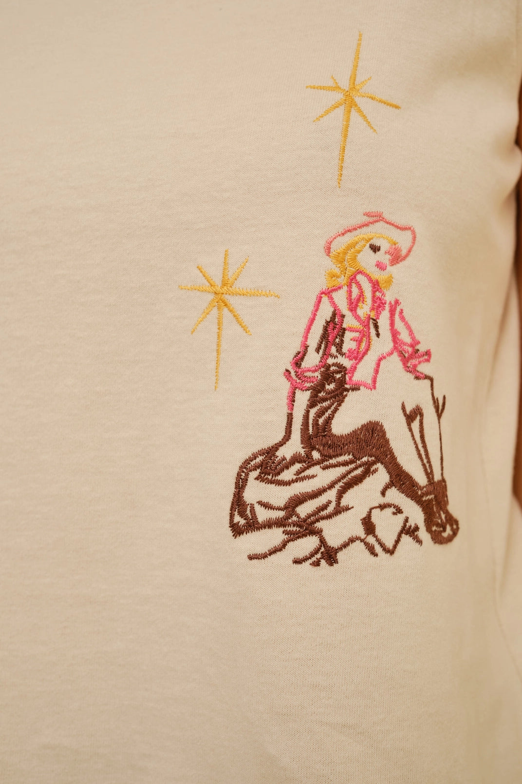 Cowgirl Embroidery Muscle Tee