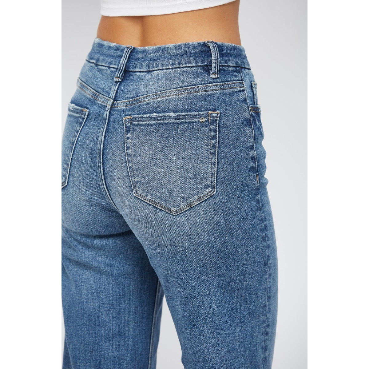 Super High Rise Wide Leg Jeans | Medium Wash