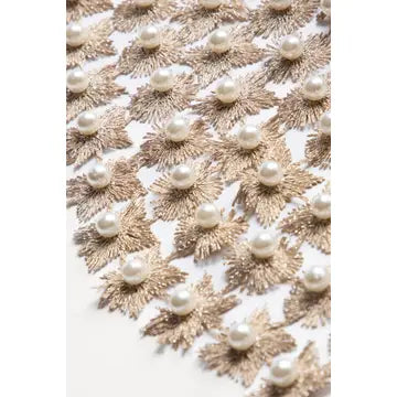 Floral Shell Pearl Capelet | Gold