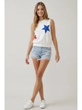 Patchwork French Terry Star Muscle Tee