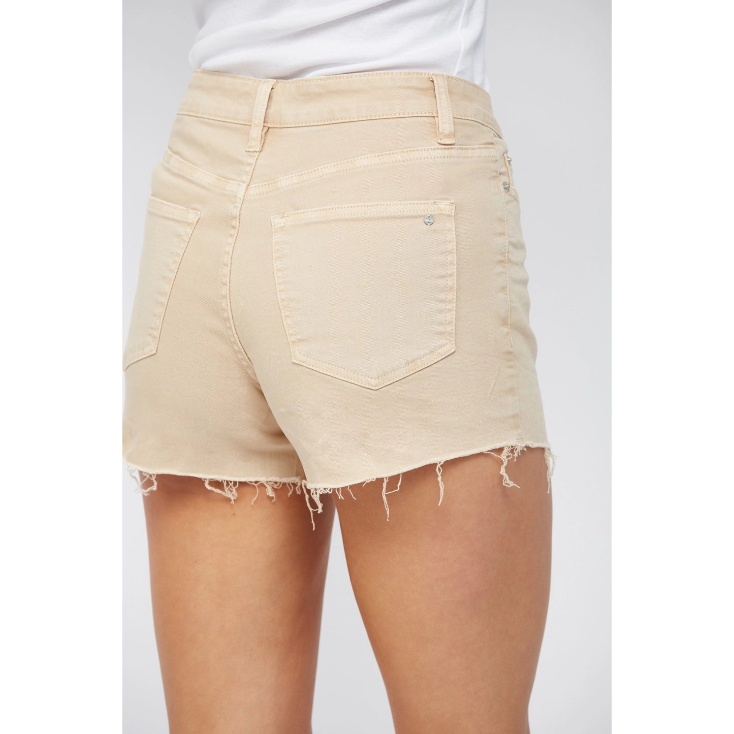 High Rise Vintage Denim Shorts | Sand